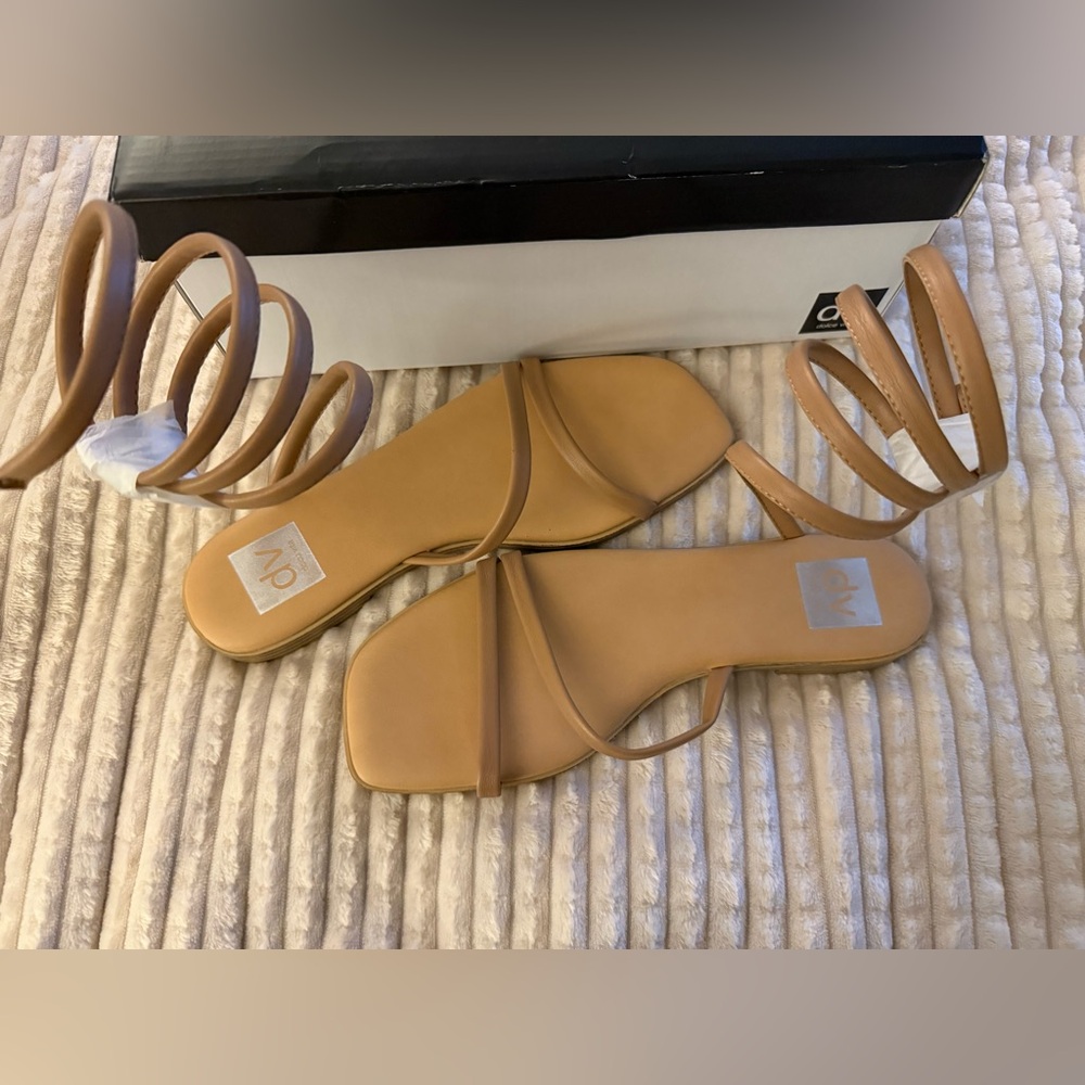 Strappy Tan Women’s Wrap Sandals